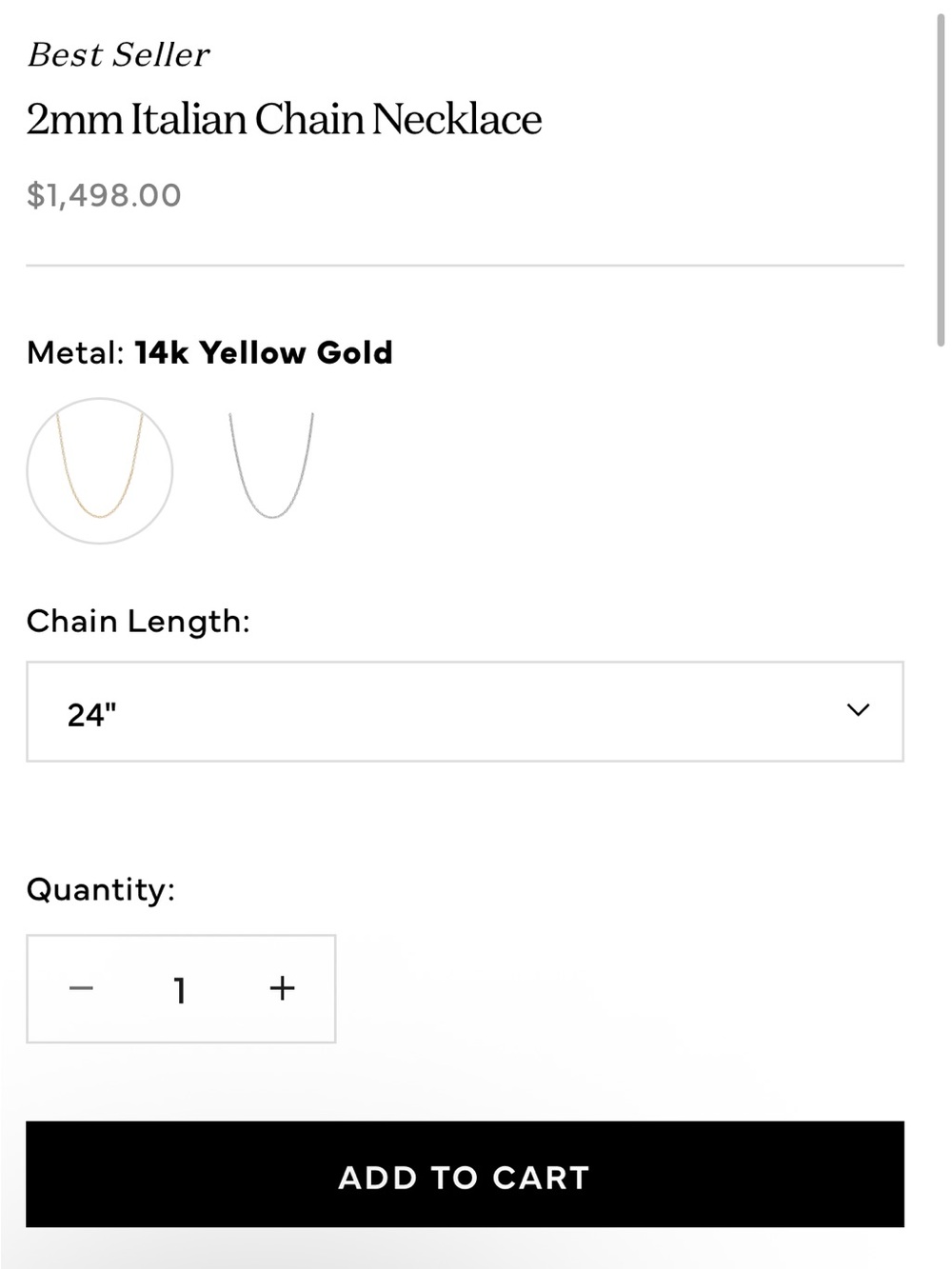 Adina Reyter Italian Chain 2 mm - Women's Jewelry - Picture 7 of 11